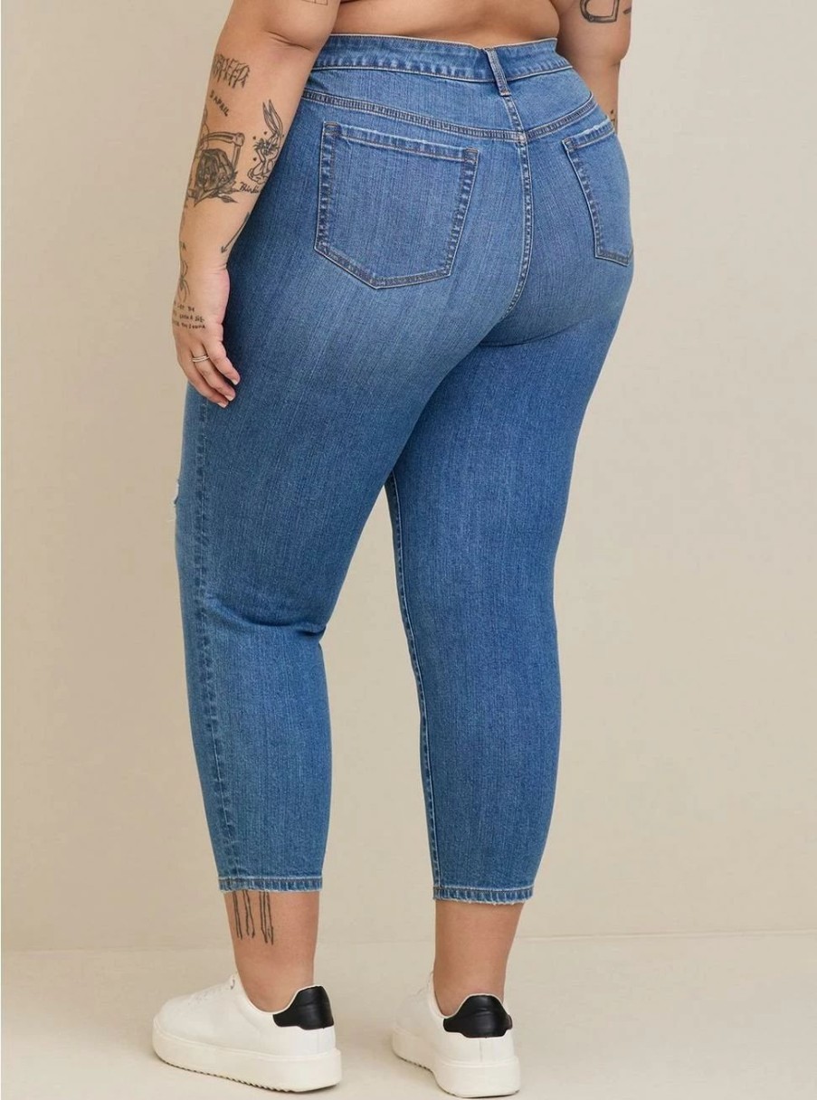 Jeans * | Torrid Perfect Skinny Ankle Vintage Stretch Mid-Rise Jean (Short)