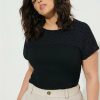 Tops * | Torrid Cotton Eyelet Inset Dolman Short Sleeve Tee