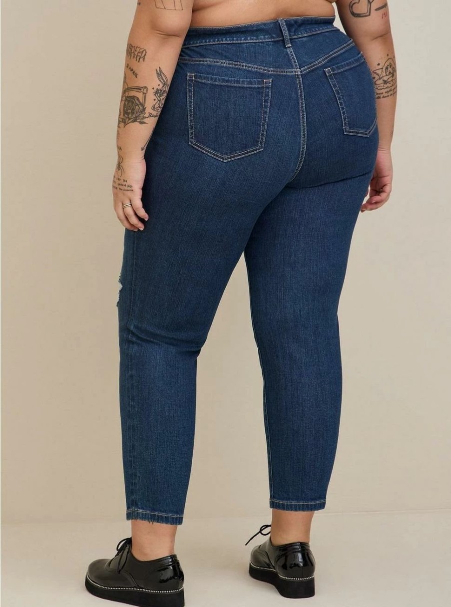 Jeans * | Torrid Perfect Boyfriend Ankle Vintage Stretch Mid-Rise Jean (Short)