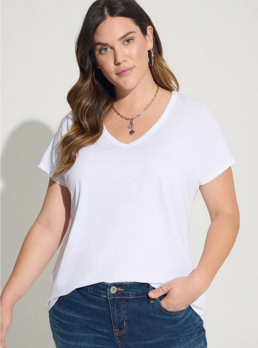 Tops * | Torrid Cotton V-Neck Tee