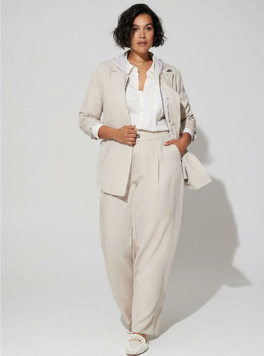 Jackets * | Torrid Studio Linen Blazer