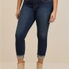 Bottoms * | Torrid Crop Boyfriend Straight Vintage Stretch Mid-Rise Jean