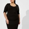 Dresses * | Torrid Mini Super Soft Elbow Sleeve Bodycon Dress