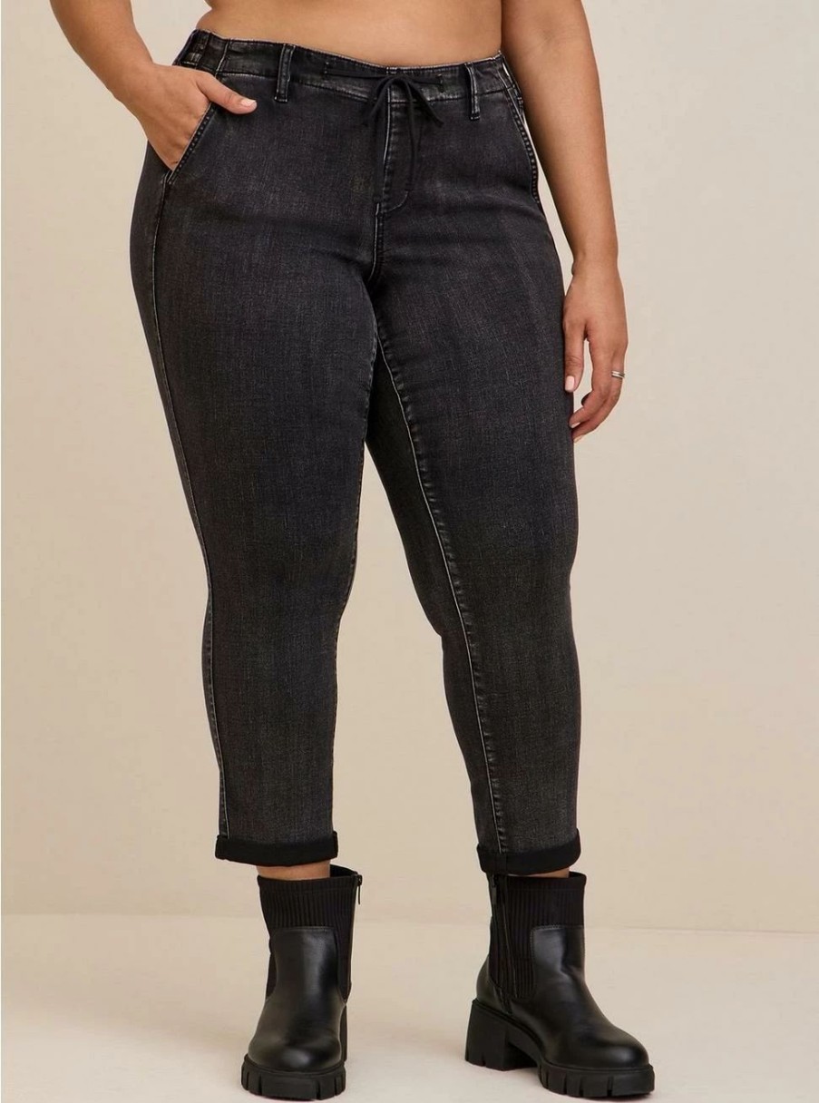 Jeans * | Torrid Pull-On Boyfriend Straight Super Soft Mid-Rise Jean