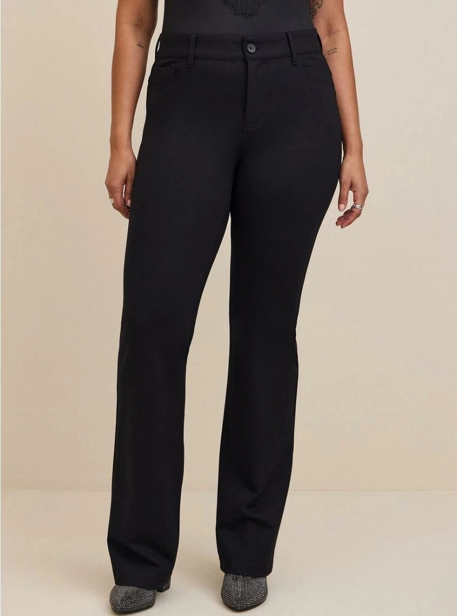 Bottoms * | Torrid Bombshell Boot Studio Luxe Ponte High-Rise Pant