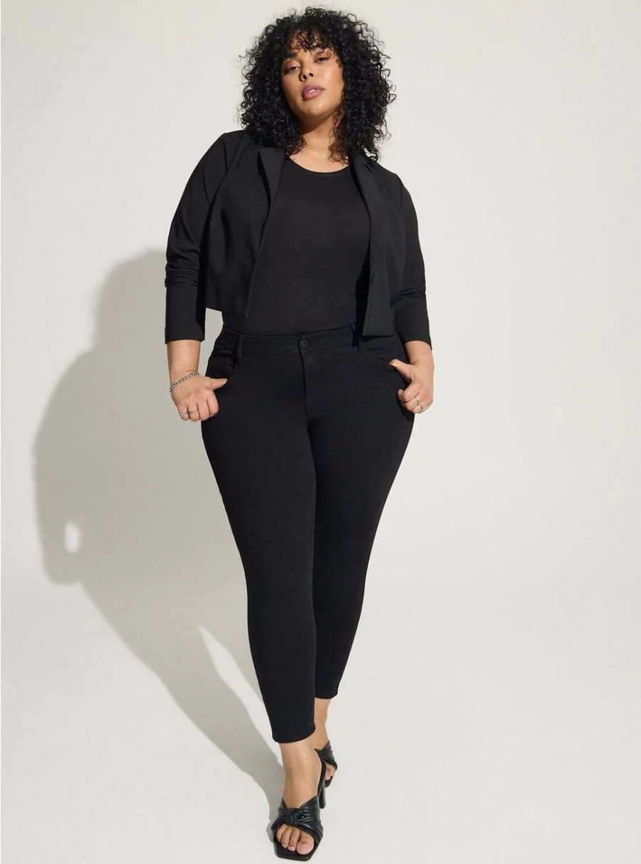 Jackets * | Torrid Studio Refined Crepe Cropped Blazer