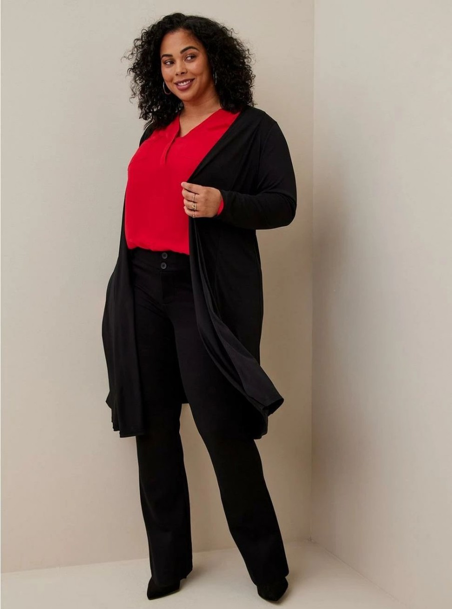 Jackets * | Torrid Crepe Open Front Duster