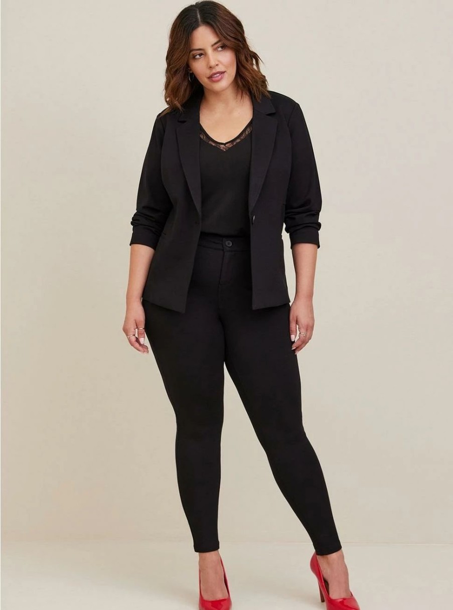 Jackets * | Torrid Studio Luxe Ponte Tailored Fit Blazer