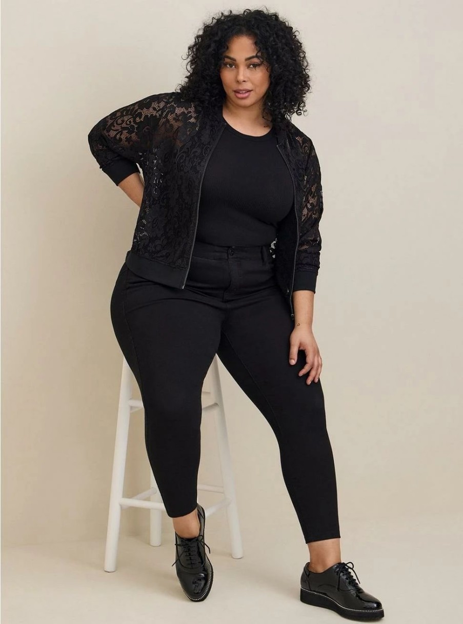 Jackets * | Torrid Lace Bomber