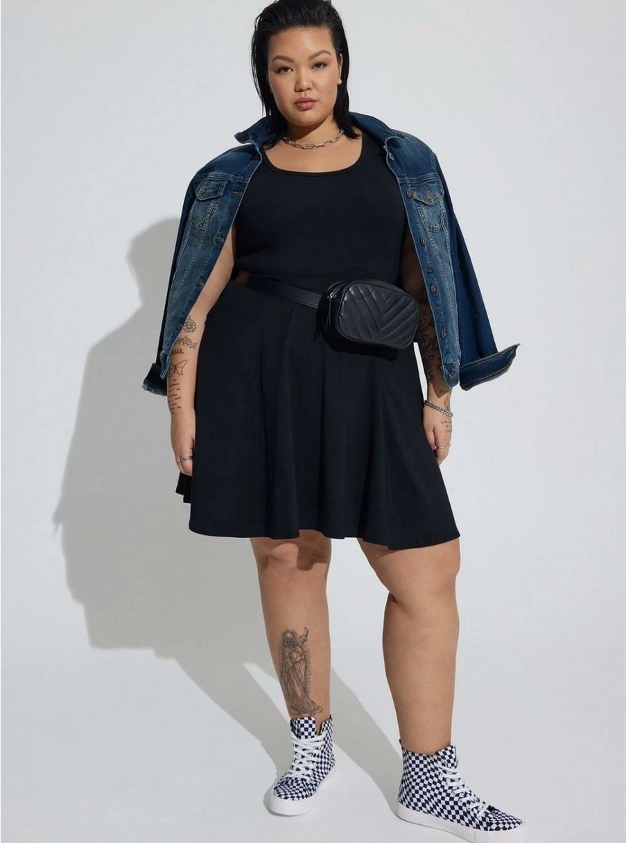 Dresses * | Torrid Mini Foxy Skater Dress