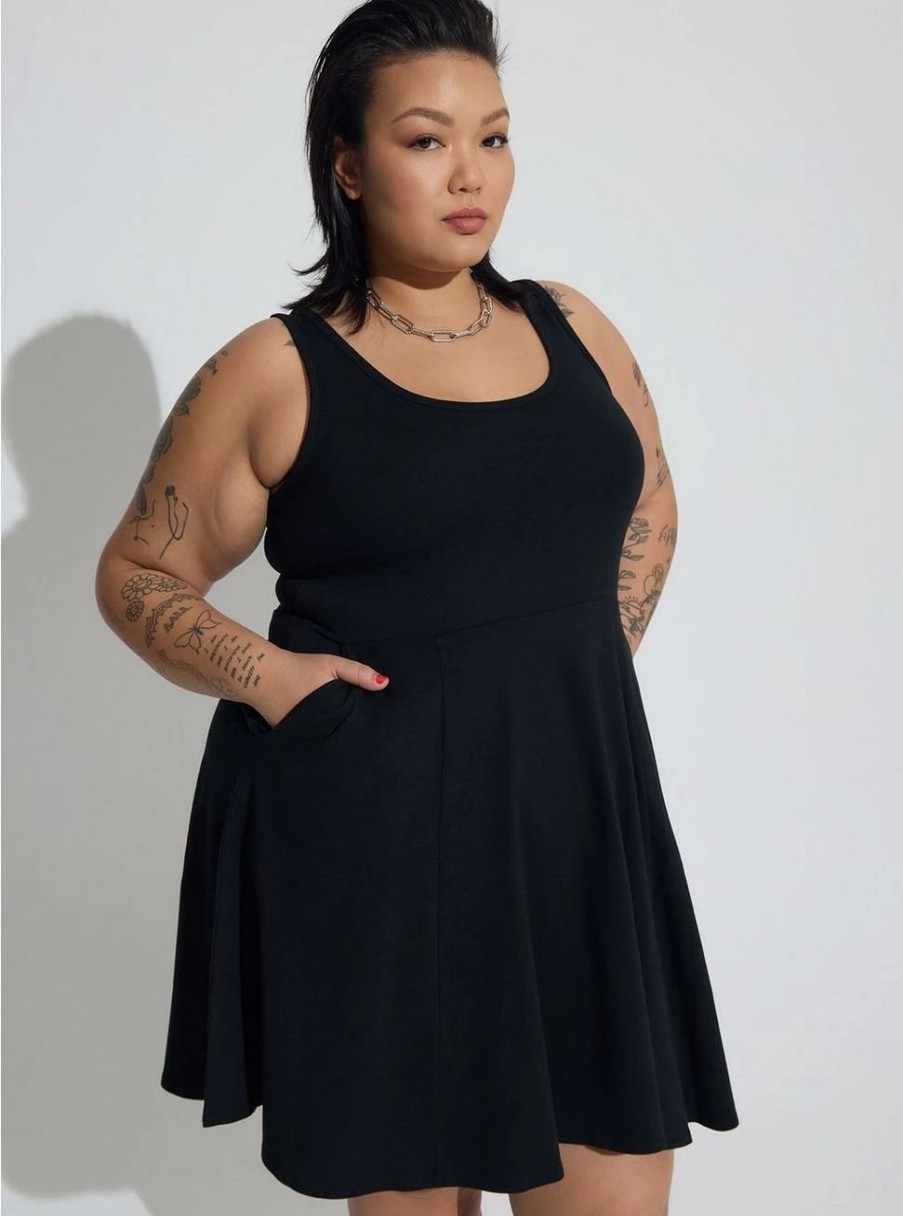 Dresses * | Torrid Mini Foxy Skater Dress