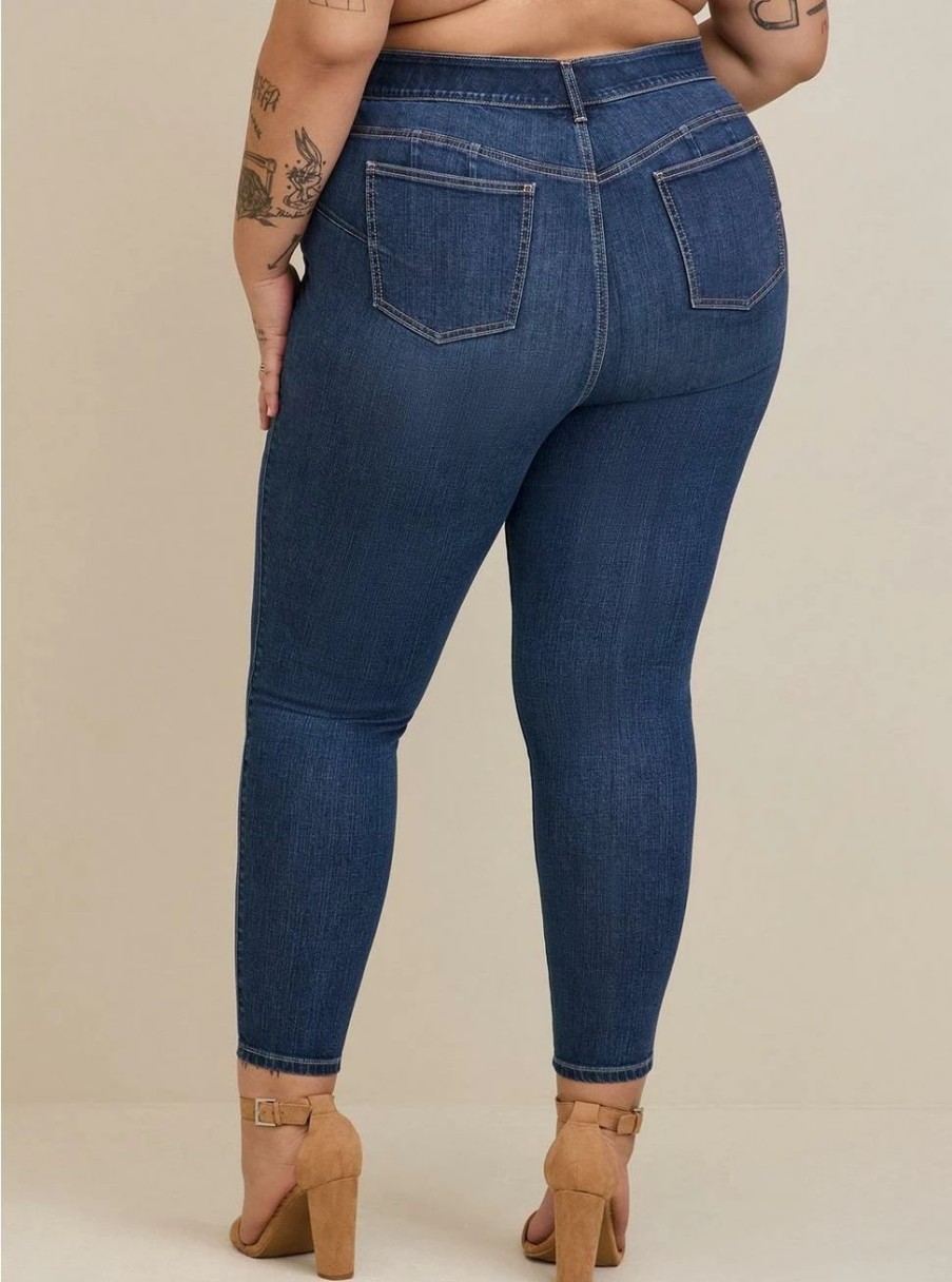 Jeans * | Torrid Bombshell Skinny Vintage Stretch High-Rise Jean (Tall)