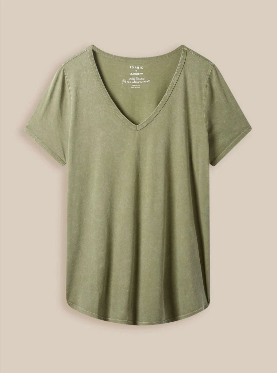 Tops * | Torrid Cotton V-Neck Tee