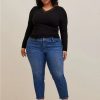 Jeans * | Torrid Perfect Skinny Ankle Vintage Stretch Mid-Rise Jean (Short)