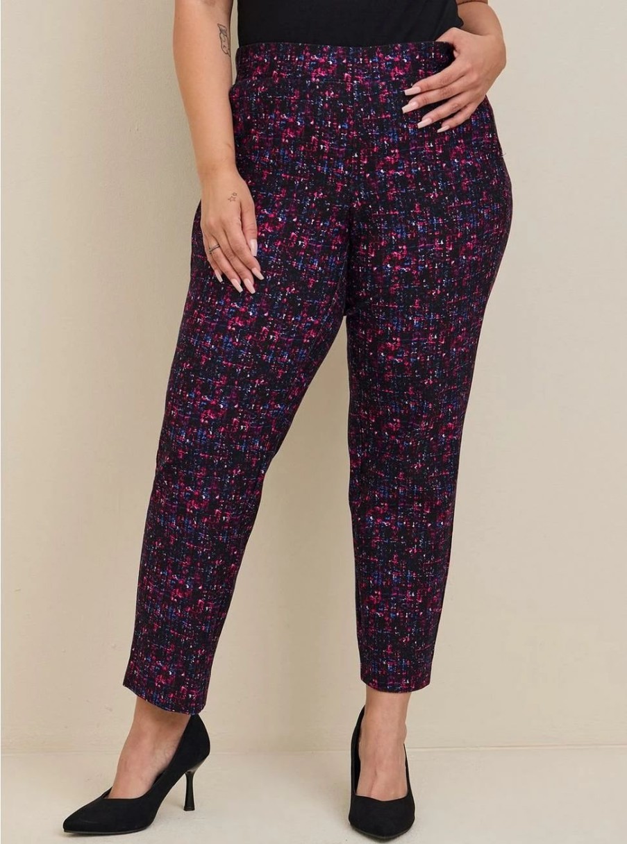 Bottoms * | Torrid Pull-On Relaxed Taper Studio Luxe Ponte High-Rise Pant