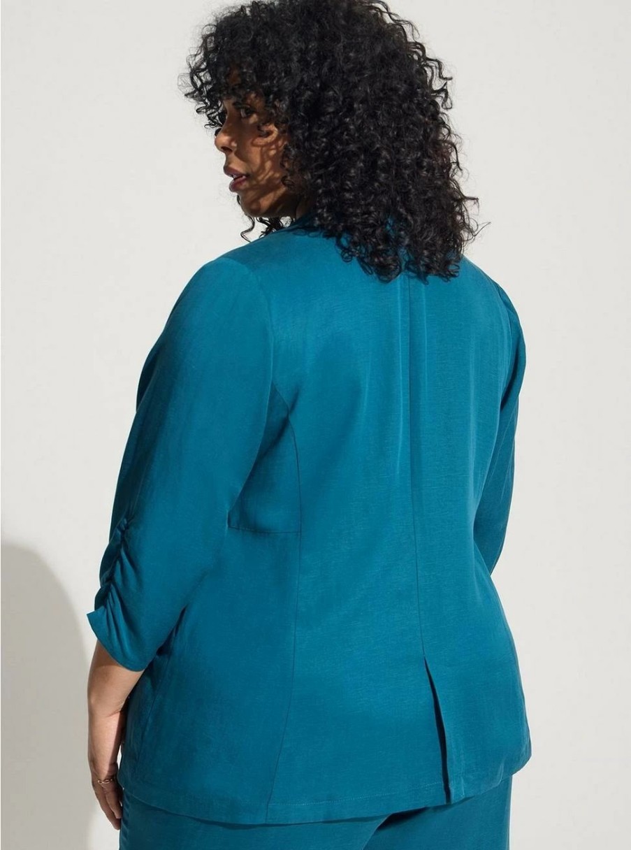 Jackets * | Torrid Studio Linen Blazer