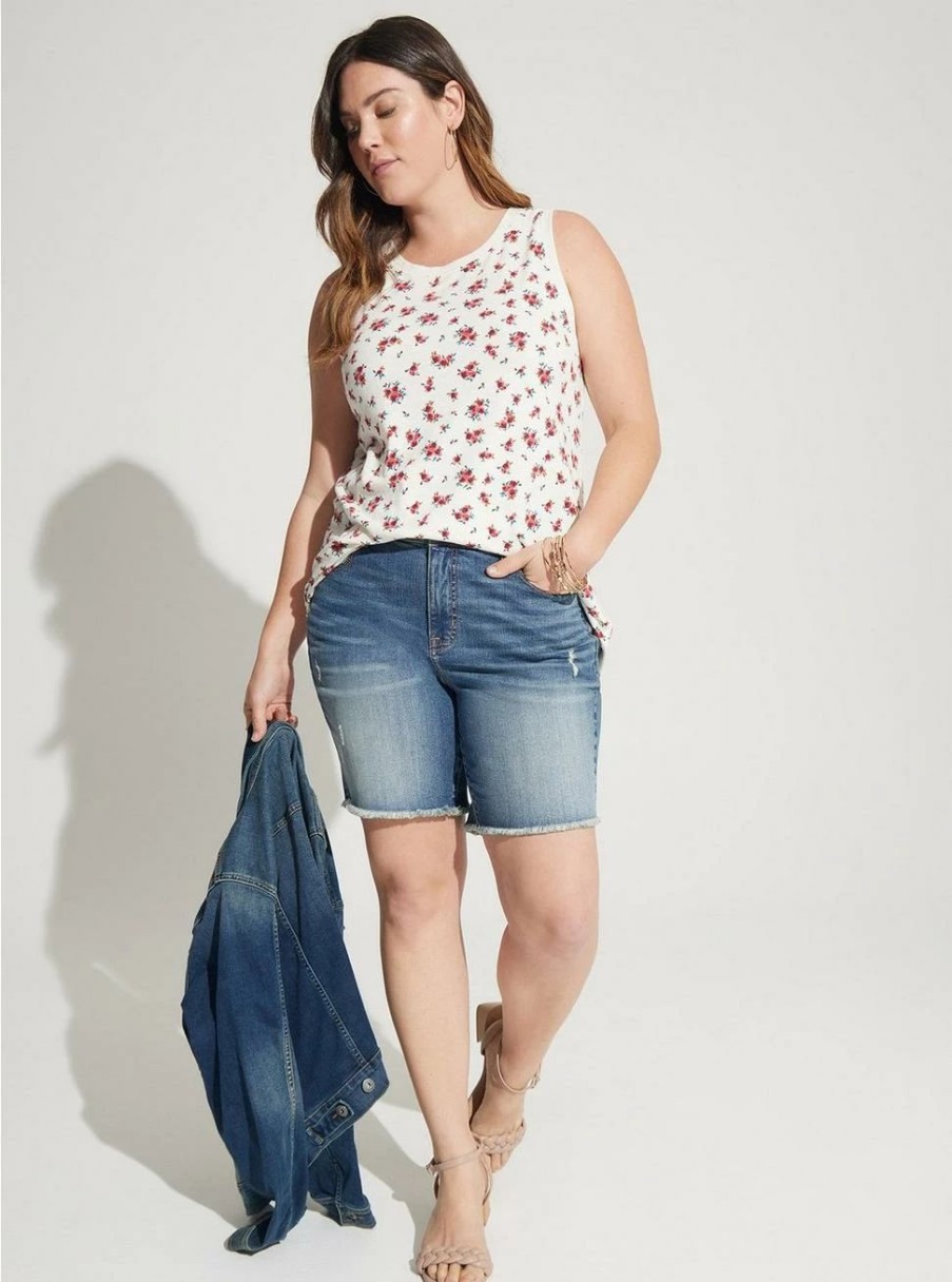 Tops * | Torrid Vintage Super Soft Slub Crew Neck Tank