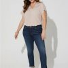 Jeans * | Torrid Boyfriend Straight Vintage Stretch Mid-Rise Jean