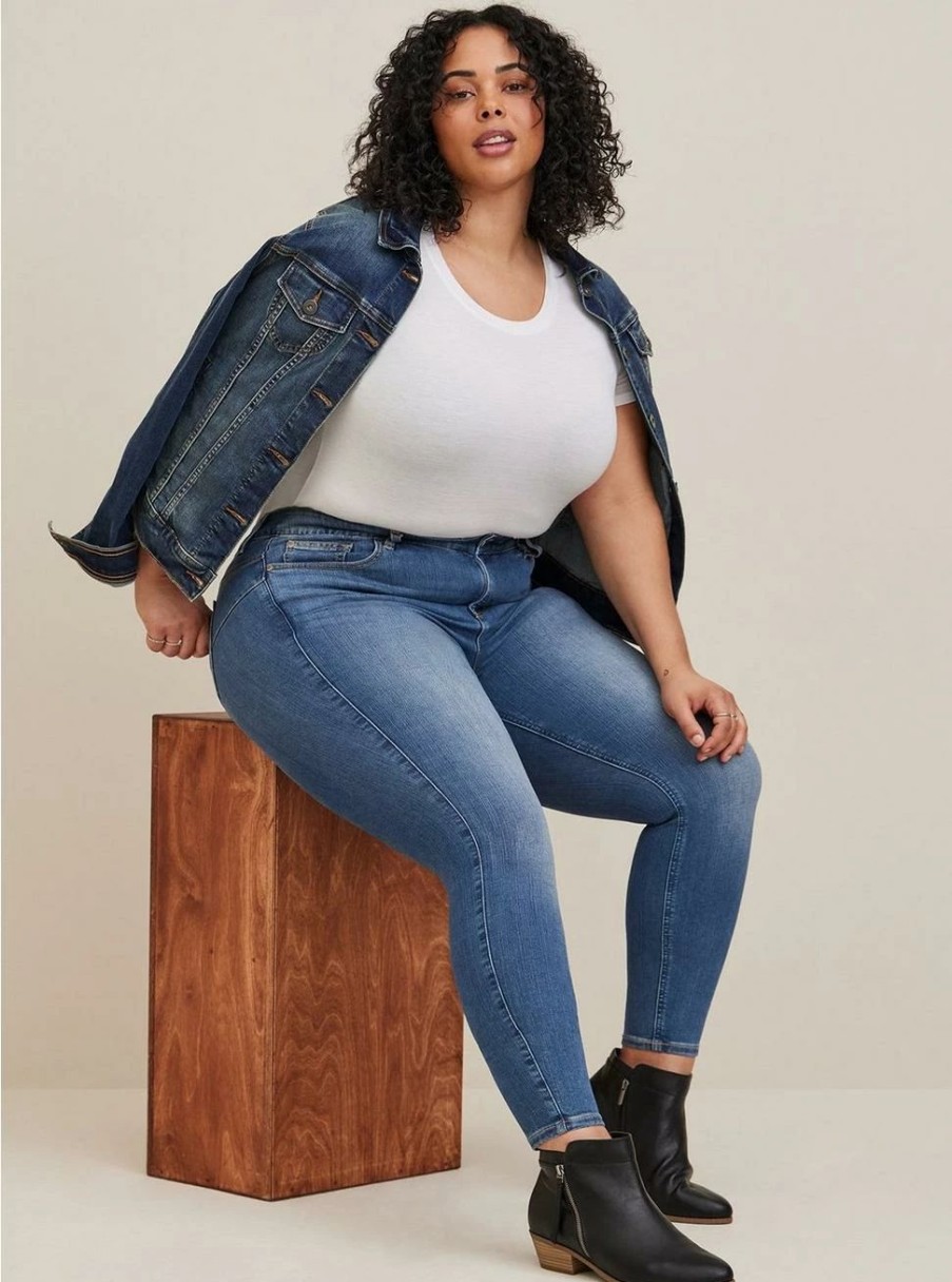 Jeans * | Torrid Bombshell Skinny Premium Stretch High-Rise Jean