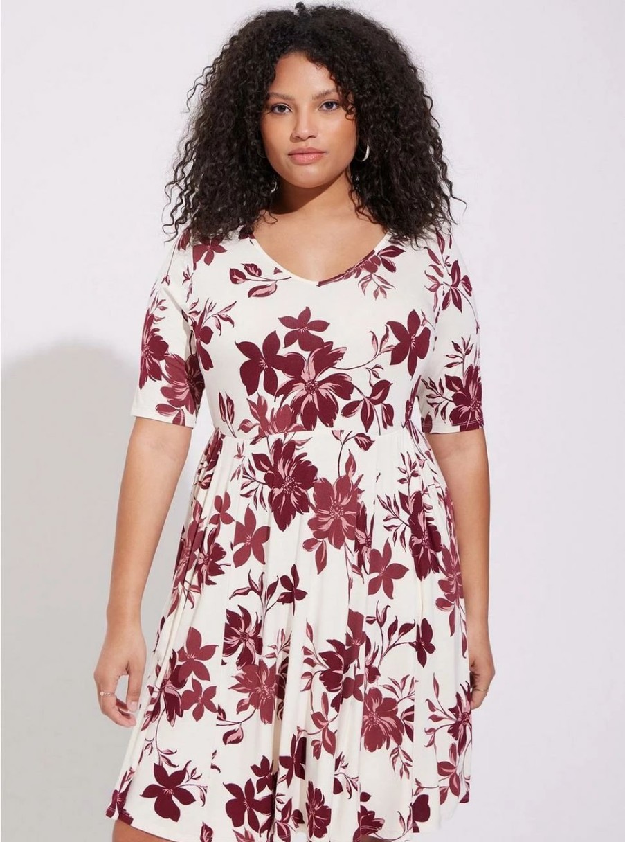 Dresses * | Torrid Mini Super Soft Skater Dress