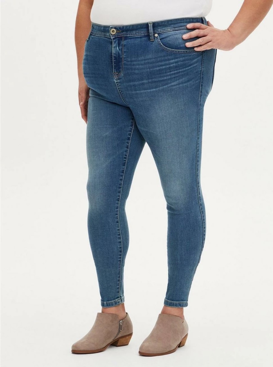 Jeans * | Torrid Midfit Skinny Super Soft Mid-Rise Jean