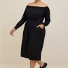 Dresses * | Torrid Midi Supersoft Slit Dress