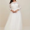 Dresses * | Torrid Ivory Lace & Tulle Beaded Sash A-Line Wedding Dress