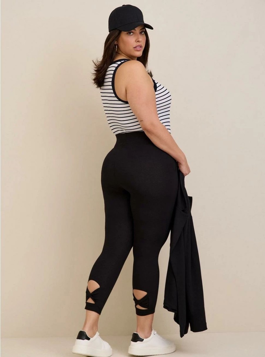 Bottoms * | Torrid Crop Signature Waist Keyhole Pocket Legging