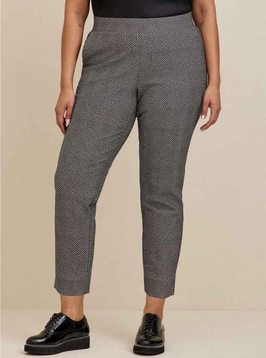 Bottoms * | Torrid Pull-On Relaxed Taper Studio Luxe Ponte High-Rise Pant