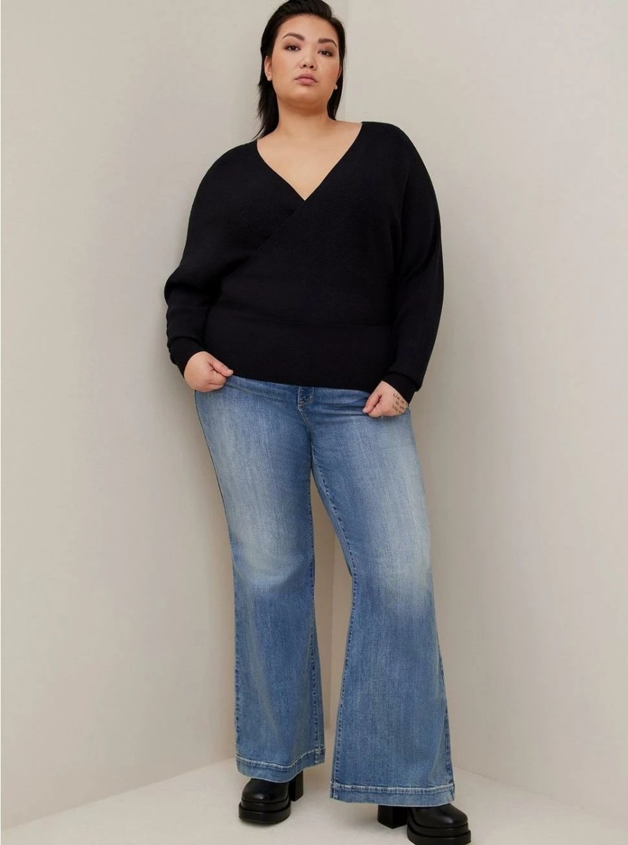 Jeans * | Torrid Sky High Flare Vintage Stretch High-Rise Jean (Short)