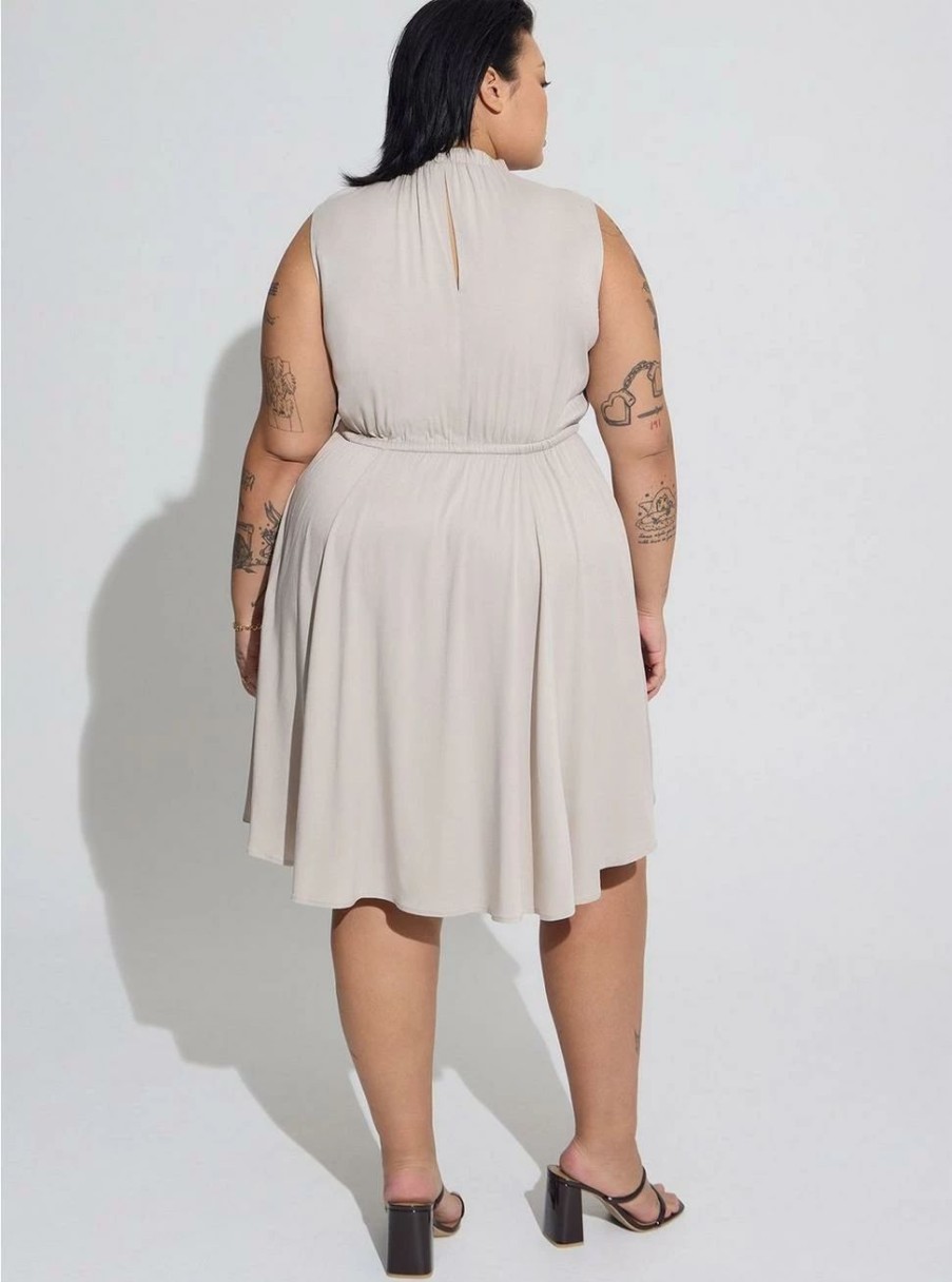 Dresses * | Torrid Mini Stretch Challis Hi-Low Dress