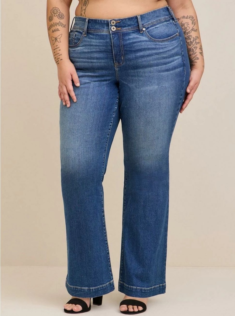 Jeans * | Torrid Flare Vintage Stretch Mid-Rise Jean