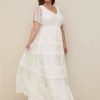 Dresses * | Torrid Ivory Lace A-Line Boho Wedding Dress