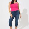 Jeans * | Torrid Crop Bombshell Skinny Premium Stretch High-Rise Jean