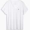 Tops * | Null Yin And Yang Relaxed Fit Signature Jersey V-Neck Tee