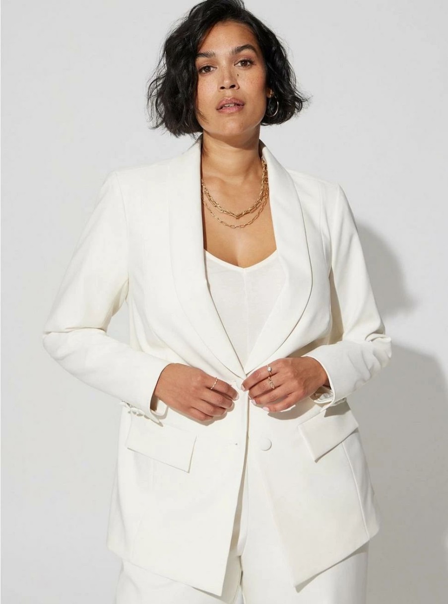 Jackets * | Torrid Studio Refined Crepe Classic Blazer