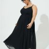 Dresses * | Torrid Maxi Chiffon Pleated Dress