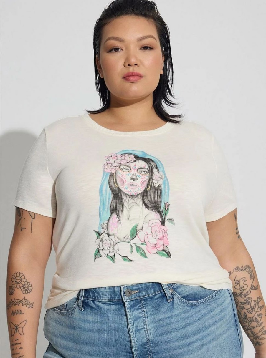 Tops * | Null Water Muerta Vintage Super Soft Slub Crew Neck Tee