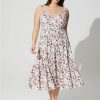 Dresses * | Torrid Midi Supersoft Tiered Tie Front Dress