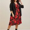 Dresses * | Torrid Midi Swiss Linen Surplice Dress