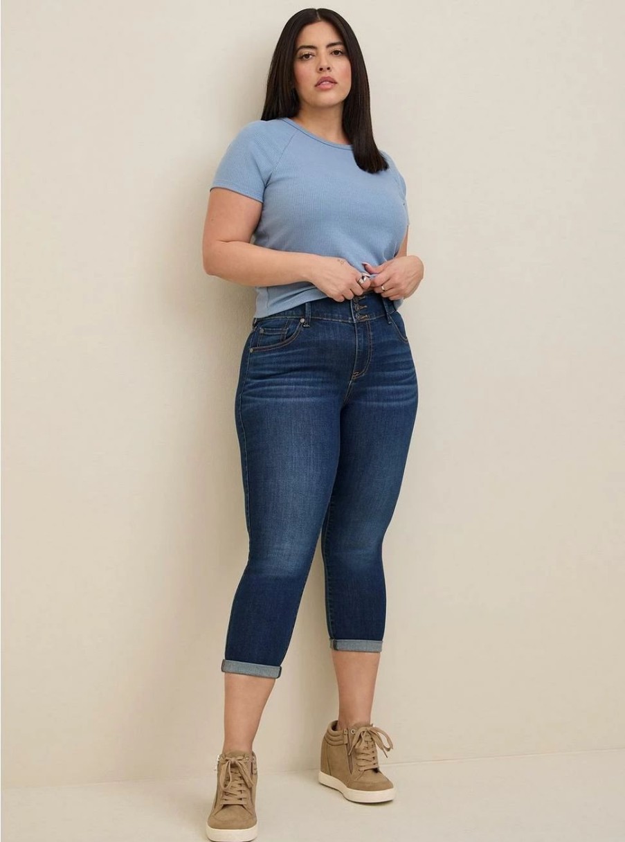 Jeans * | Torrid Crop Jegging Skinny Super Soft High-Rise Jean