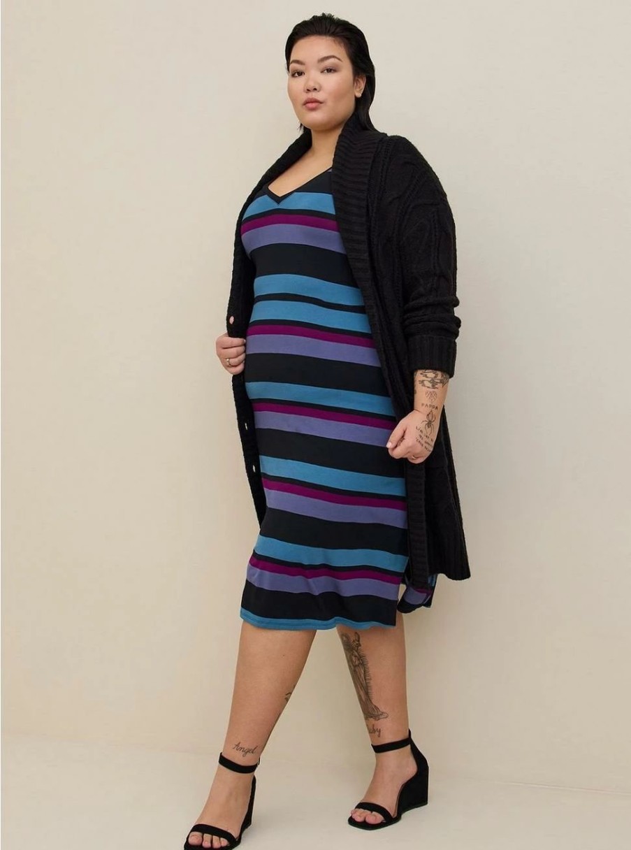 Dresses * | Torrid Midi Super Soft Slit Dress