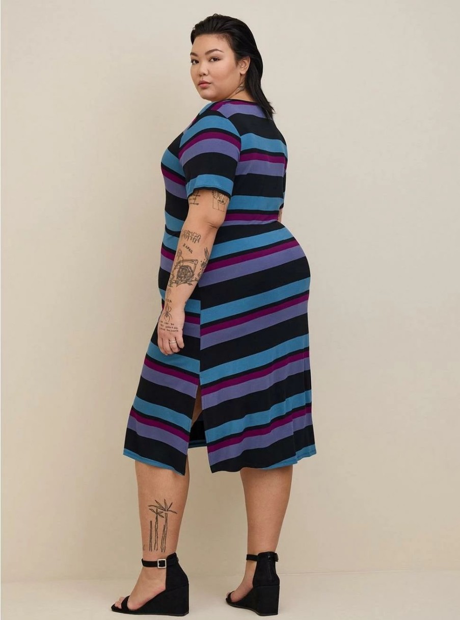 Dresses * | Torrid Midi Super Soft Slit Dress