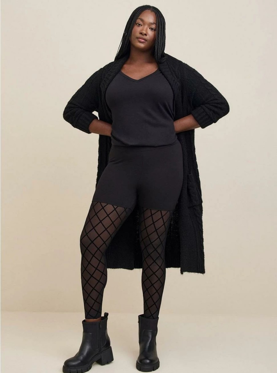 Bottoms * | Null Full Length Signature Waist Flocked Legging