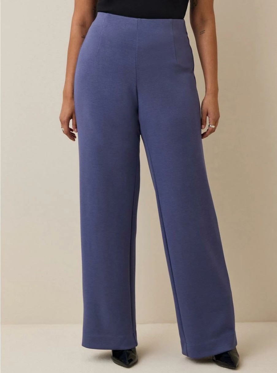 Bottoms * | Torrid Pull-On Wide Leg Studio Cupro High-Rise Pant