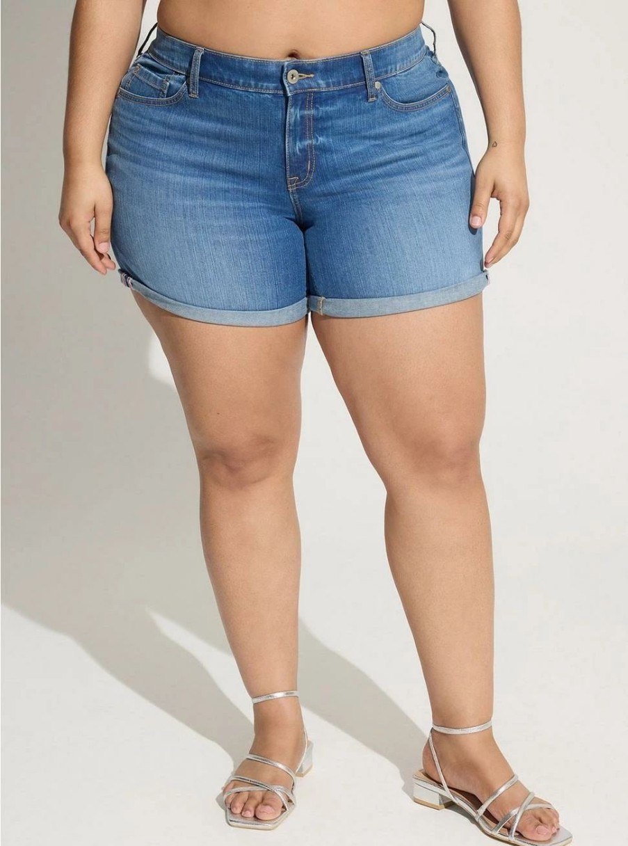 Jeans * | Torrid 5 Inch Vintage Stretch Mid-Rise Short