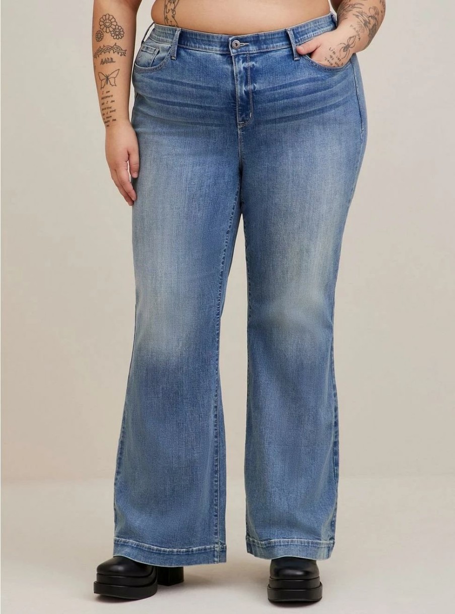 Jeans * | Torrid Sky High Flare Vintage Stretch High-Rise Jean (Tall)