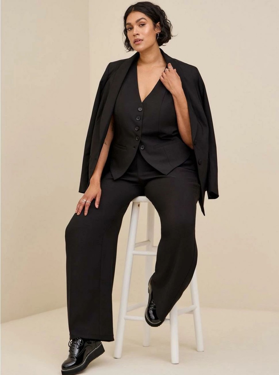 Jackets * | Torrid Studio Refined Crepe Tailored Vest