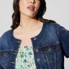 Jackets * | Torrid Denim Crop Collarless Jacket