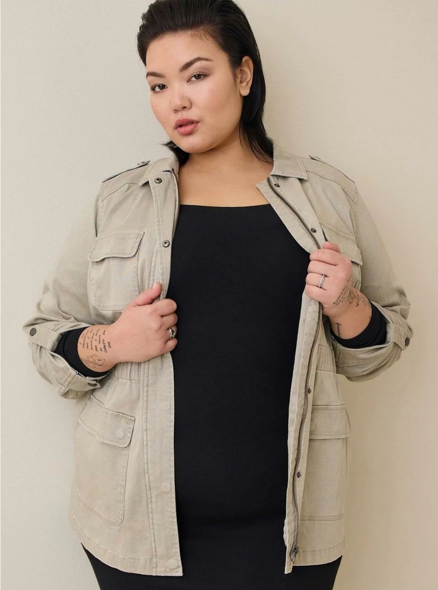 Jackets * | Torrid Twill Essential Anorak